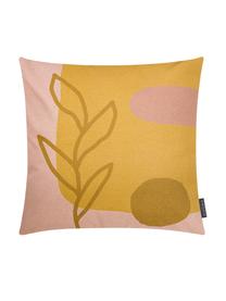 Housse de coussin réversible imprimé abstrait Images, Jaune, rose, brun clair