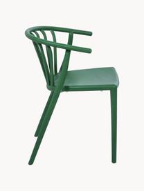 Chaise de jardin empilable en plastique Capri, Polypropylène, Vert foncé, larg. 53 x prof. 55 cm