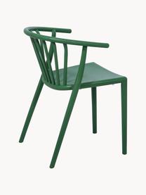 Chaise de jardin empilable en plastique Capri, Polypropylène, Vert foncé, larg. 53 x prof. 55 cm