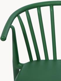 Silla apilable para exterior de plástico Capri, Polipropileno, Verde oscuro, An 53 x F 55 cm