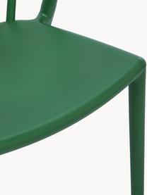 Chaise de jardin empilable en plastique Capri, Polypropylène, Vert foncé, larg. 53 x prof. 55 cm