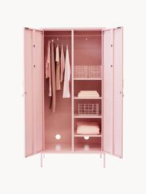 Petite armoire Twinny, Acier, revêtement par poudre, Rose pâle, larg. 85 x haut. 183 cm