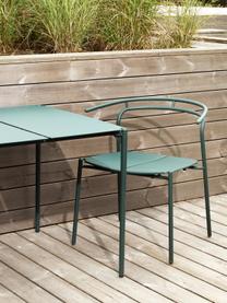 Tavolino da giardino in metallo Novo, Acciaio rivestito, Verde scuro, Larg. 80 x Prof. 80 cm