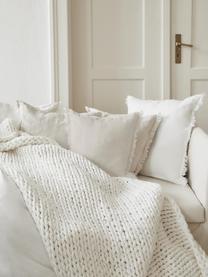 Housse de coussin pur lin avec franges Luana, 100 % pur lin

Le lin est naturellement doté d'un toucher plutôt rugueux et d'un aspect froissé
Sa résistance élevée au accrocs lui confère robustesse et longévité, Blanc crème, larg. 50 x long. 50 cm