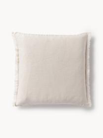 Housse de coussin pur lin avec franges Luana, 100 % pur lin

Le lin est naturellement doté d'un toucher plutôt rugueux et d'un aspect froissé
Sa résistance élevée au accrocs lui confère robustesse et longévité, Blanc crème, larg. 50 x long. 50 cm