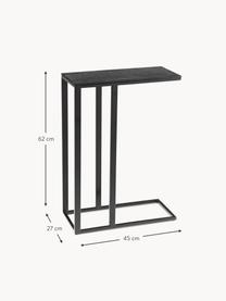 Odkládací stolek z mangového dřeva Celow, Černá, Š 45 cm, V 62 cm