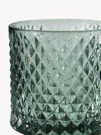 Boîte de rangement Myan, Verre, Vert menthe, doré, Ø 11 x haut. 18 cm