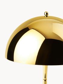 Lámpara de mesa LED regulable con temporizador Panthella, Al 34 cm, Pantalla: acero recubierto, Estructura: aluminio recubierto, Cable: plástico, Acero dorado, Ø 25 x Al 34 cm