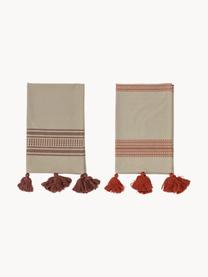 Komplet ręczników kuchennych z bawełny Dali, 2 elem., 100% bawełna, Wielobarwny, we wzór, S 45 x D 70 cm