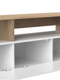 Mueble TV Horizon, Patas: madera de haya maciza pin, Roble, blanco, An 180 x Al 61 cm
