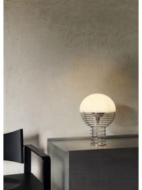 Lampa stołowa Wire, Odcienie srebrnego, biały, Ø 30 x W 42 cm