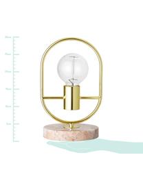 Petite lampe à poser en marbre Emilia, Rose