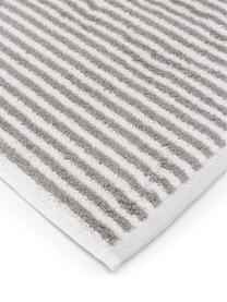 Asciugamano a righe Viola 2 pz, 100% cotone,
qualità media 550 g/m², Grigio, bianco, Asciugamano per ospiti, Larg. 30 x Lung. 50 cm, 2 pz