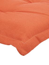 Einfarbige Hochlehner-Stuhlauflage Panama in Orange, Bezug: 50% Baumwolle, 45% Polyes, Orange, 50 x 123 cm