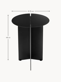 Okrúhly pomocný stolík Oru, Nehrdzavejúca oceľ, práškový náter, Čierna, Ø 35 x V 48 cm