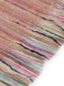 Farebný melírovaný pléd so strapcami Ayana, 100 % akryl, Staroružová, viacfarebná, Š 130 x D 190 cm