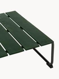 Handgemaakte tuintafel Ocean, Frame: gerecycled staal, gecoat, Tafelblad: gerecycled zeeafval, Donkergroen, zwart, B 79 x D 70 cm