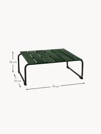 Table basse de jardin artisanale Ocean, Vert foncé, noir, larg. 79 x prof. 70 cm