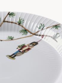 Assiettes de Noël peintes à la main Hammershøi, 4 pièces, Porcelaine, Blanc, multicolore, Ø 27 cm