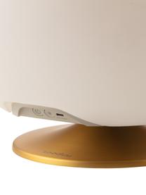 Dimmbare LED-Tischlampe Sphere mit Bluetooth-Lautsprecher, Lampenschirm: Polyethylen, Weiß, Goldfarben, Ø 38 x H 36 cm