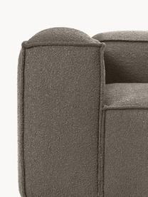 Modulares Sofa Lennon (4-Sitzer) aus Bouclé, Bezug: Bouclé (100 % Polyester) , Gestell: Massives Kiefernholz, Spe, Füße: Kunststoff Dieses Produkt, Bouclé Greige, B 327 x T 119 cm