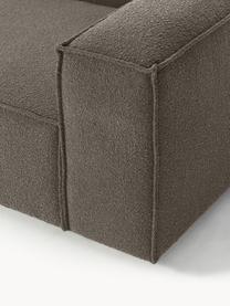 Modulares Sofa Lennon (4-Sitzer) aus Bouclé, Bezug: Bouclé (100 % Polyester) , Gestell: Massives Kiefernholz, Spe, Füße: Kunststoff Dieses Produkt, Bouclé Greige, B 327 x T 119 cm