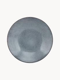 Ručně vyrobený hluboký talíř Nordic Sea Ø 22 cm, 4 ks, Kamenina, Šedomodrá, tečky, Ø 22 cm, V 5 cm