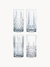 Kristall-Longdrinkgläser Highland, 4er-Set, Kristallglas, Transparent, Ø 8 x H 15 cm, 450 ml
