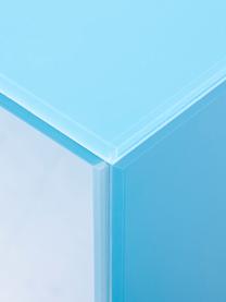 Glazen sierzuil Pillar in blauw, Frame: MDF, Blauw, B 28 x H 90 cm
