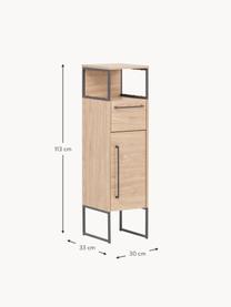 Bad-Midischrank Rosalie in Eichenholz-Optik, B 30 cm, Beige, Eichenholz-Optik, B 30 x H 113 cm