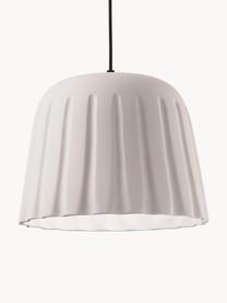 Handgemaakte hanglamp Madame Gres, Lampenkap: keramiek, Crèmewit, Ø 40 x H 30 cm