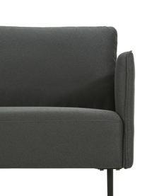 Ecksofa Ramira in Anthrazit mit Metall-Füßen, Bezug: Polyester 20.000 Scheuert, Gestell: Massives Kiefernholz, Spe, Füße: Metall, pulverbeschichtet, Webstoff Anthrazit, 192 x 79 cm