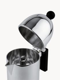 Espresso maker La cupola, verschillende formaten, Aluminium, kunststof, Zilverkleurig, zwart, Ø 9 x H 22 cm, voor drie kopjes