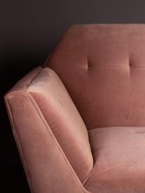 Fauteuil en velours vieux rose Kate, Velours vieux rose