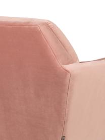 Sillón de terciopelo Kate, Tapizado: poliéster (terciopelo), Patas: metal con pintura en polv, Terciopelo rosa palo, An 95 x F 79 cm