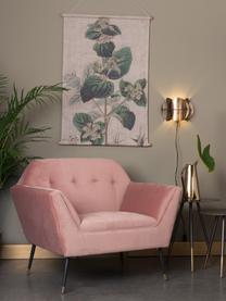 Fauteuil en velours vieux rose Kate, Velours vieux rose