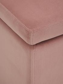 Fluwelen poef Winou met opbergruimte, Bekleding: fluweel (polyester) Met 2, Frame: multiplex, metaal, Fluweel roze, B 50 x H 48 cm
