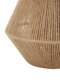 Lampada da tavolo in juta Cecillia, Paralume: tessuto, Marrone, bianco, Ø 32 x Alt. 48 cm