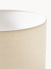 Lámpara de mesa de yute Cecillia, Pantalla: tela, Cable: cubierto en tela, Marrón, blanco, Ø 32 x Al 48 cm