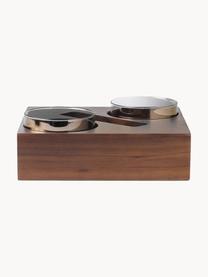 Gewürzboxen Wood aus Akazienholz, 7er-Set, Box: Akazienholz, Becher: Glas, Löffel: Stahl, beschichtet, Akazienholz, Set mit verschiedenen Größen
