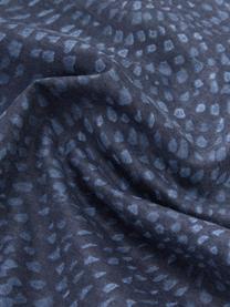 Flanelová posteľná bielizeň Winter Curves, Tmavomodrá, modrá