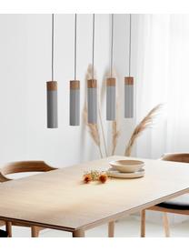 Grande suspension industrielle Tilo, Gris, brun, larg. 81 x haut. 25 cm