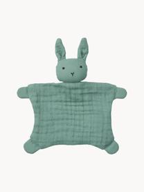 Doudou pour bébé Amaya, 100% coton, Vert turquoise, larg. 20 x long. 22 cm