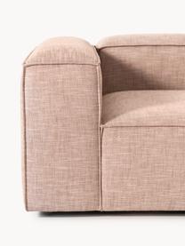 Modulares Sofa Lennon (4-Sitzer) aus Leinen-Mix mit Hocker, Bezug: 50 % Viskose, 25 % Leinen, Gestell: Fichtenholz, Sperrholz, m, Leinen-Mix Rostrot, B 329 x T 207 cm