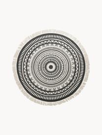 Tapis rond noir et blanc Benji, 100 % coton

Le matériau est certifié STANDARD 100 OEKO-TEX®, 21.HIN.90042, HOHENSTEIN HTTI, Noir, beige, Ø 150 cm (taille M)