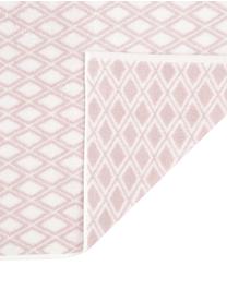 Toalla estampada doble cara Ava, Rosa, blanco crema, Toalla manos, An 50 x L 100 cm, 2 uds.