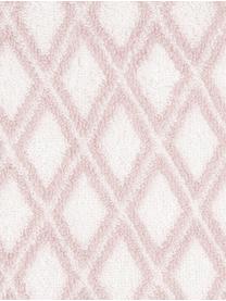 Asciugamano reversibile con motivo grafico Ava, Rosa, bianco crema, Asciugamano, Larg. 50 x Lung. 100 cm, 2 pz.
