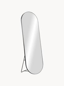 Ovaler Standspiegel Stano, Rahmen: Metall, beschichtet, Spiegelfläche: Spiegelglas, Schwarz, B 55 x H 170 cm