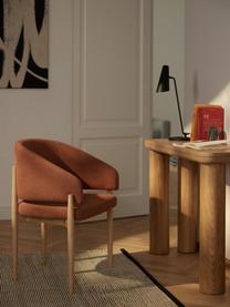 Stolička s opierkami Nemo, Terakotová, svetlé jaseňové drevo, Š 63 x H 55 cm