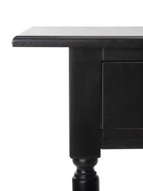 Sidetable Zoe met 2 lades, Gelakt grenenhout, Zwart, B 93 x D 33 cm